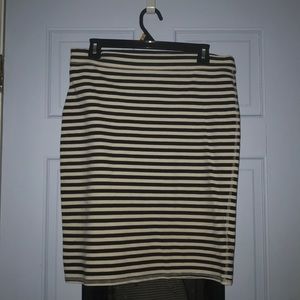 striped pencil skirt